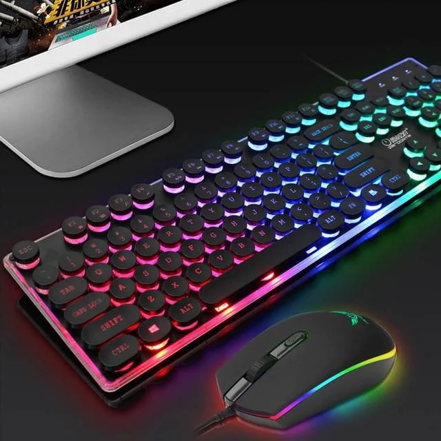 Basketball Shoes With Signature Player Models-Dragon LED Backlight Gaming USB Wired Keyboard Mouse Set