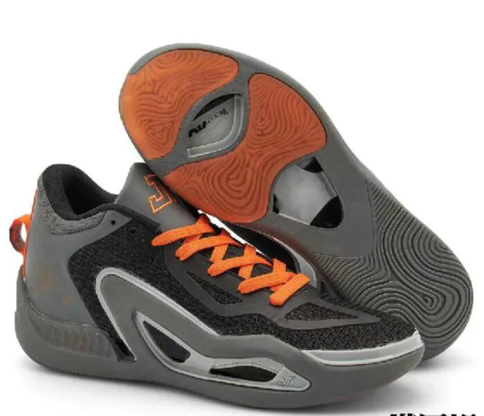 Basketball Shoes For School Teams-Jt1 grey orange