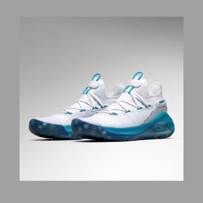 Basketball Shoes With High Ankle Support-under armour curry 6 christmas white shoes