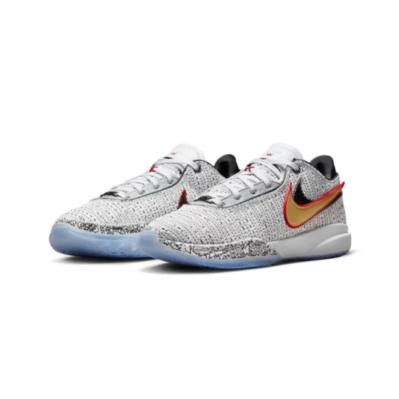 Basketball Shoes For Comfortable Fit-Nike lebron 20 white/blue