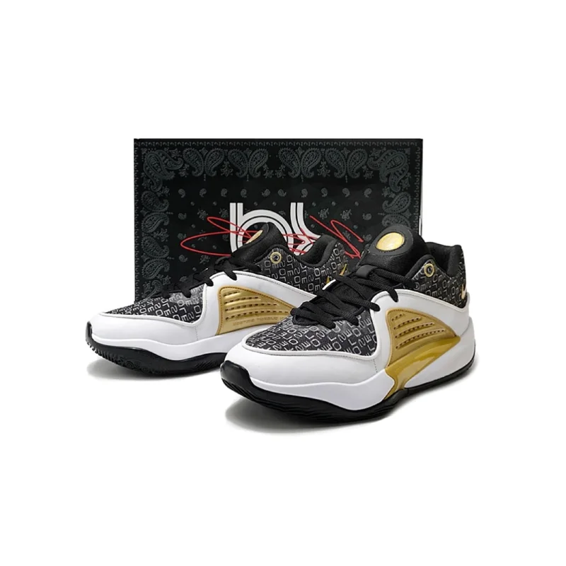 Basketball Shoes For Sports Events-Nike KD 16 black/white-gold