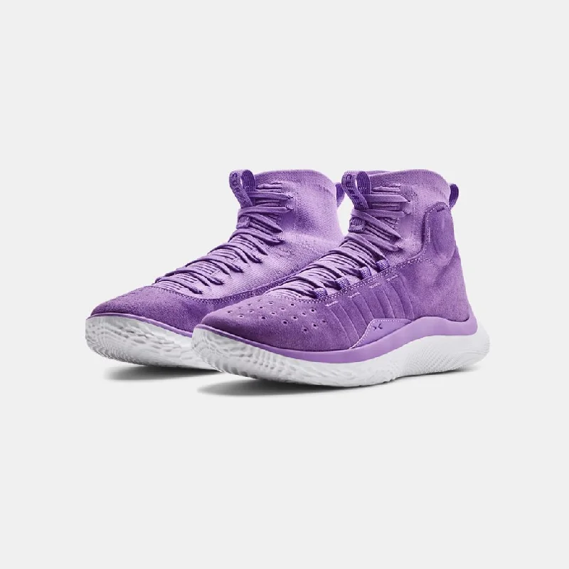 Basketball Shoes For Indoor Courts-under armour curry 4 flotro purple shoes