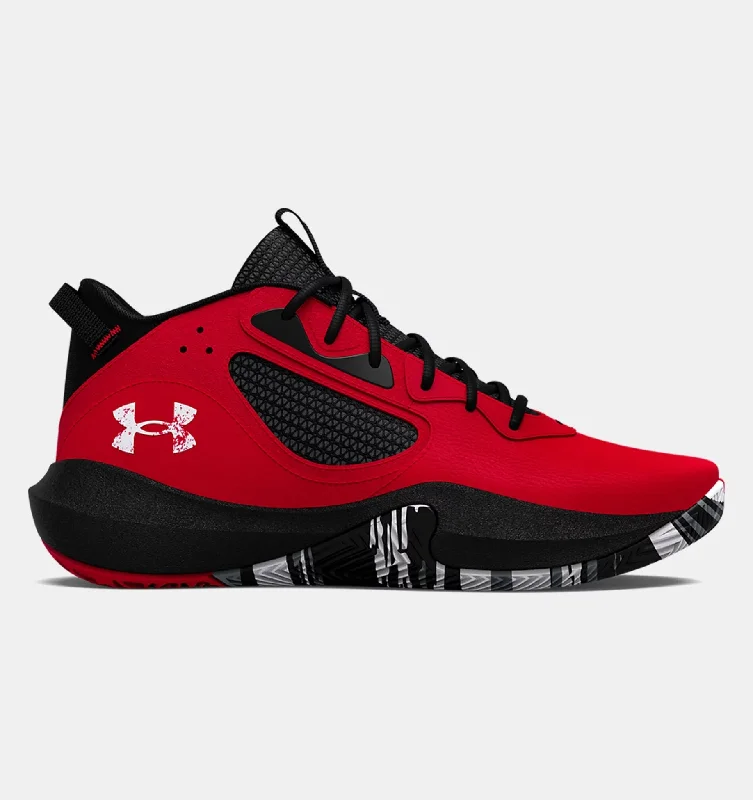 Basketball Shoes For Special Fan Orders-Under Armour Senior Lockdown 6 3025616-600 Basketball Shoe