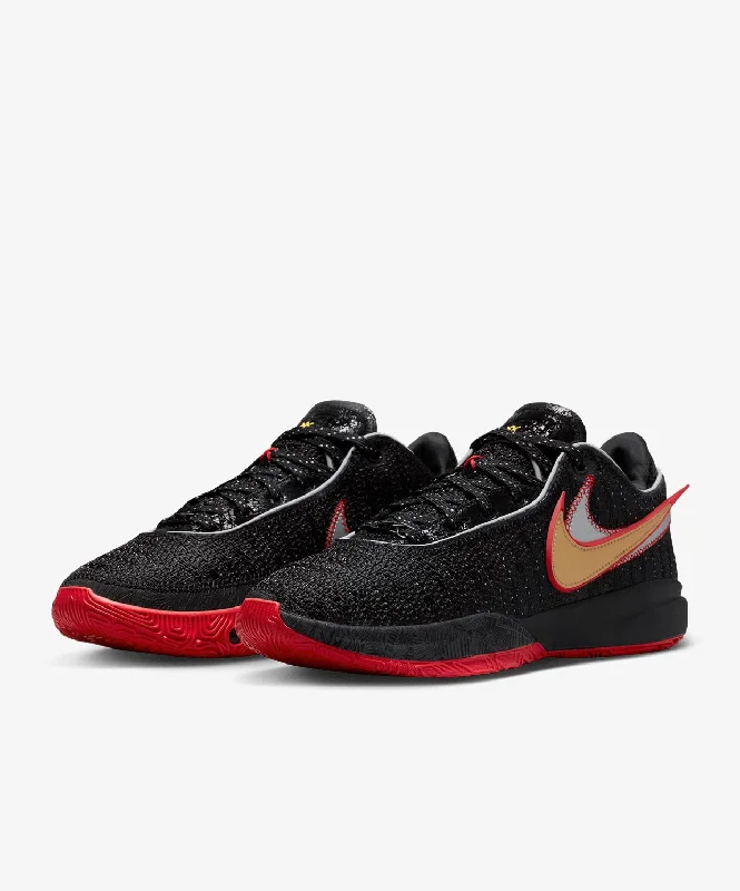 Basketball Shoes With Shock-Absorbent Sole-Nike lebron 20 black/red