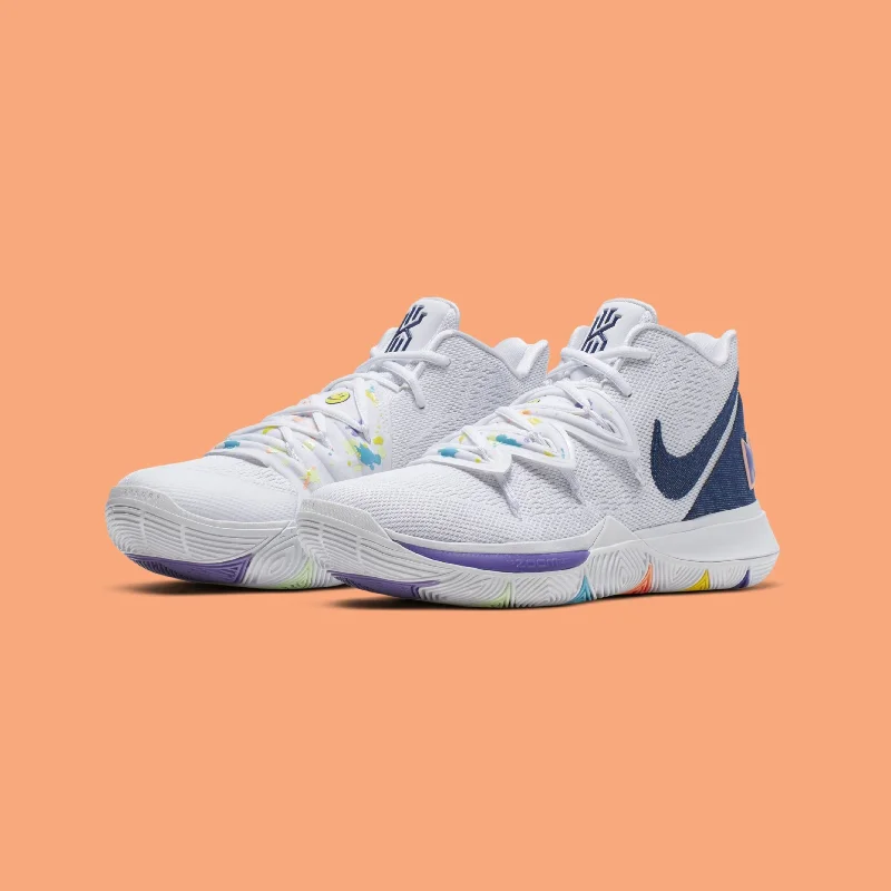 Basketball Shoes For College Custom Orders-Nike Kyrie 5 white