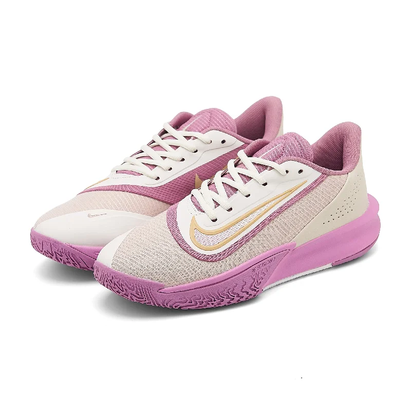 Basketball Shoes With Shock-Absorbent Sole-Nike Precision 7 Beige&Purple