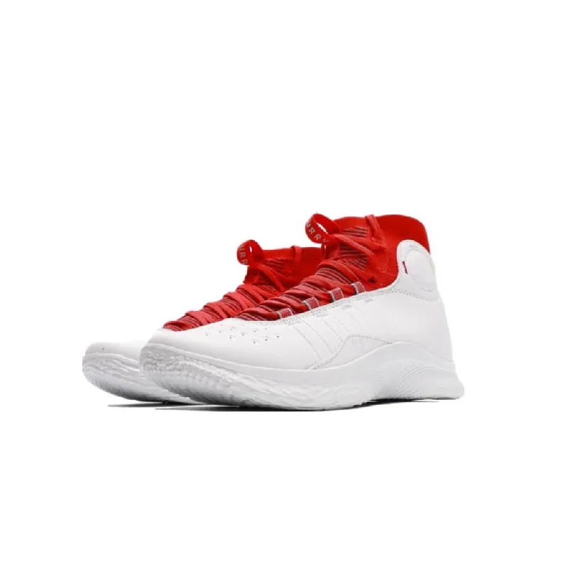 Basketball Shoes With Custom Colors-under armour curry 4 florto white red  shoes