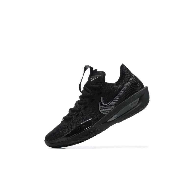 Basketball Shoes For Fitness Training-nike air zoom gt cut 3 black shoes