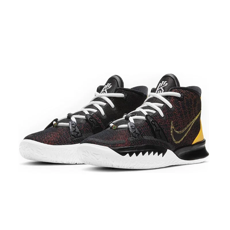 Basketball Shoes For Supportive Cushioning-Nike Kyrie 7 black/yellow