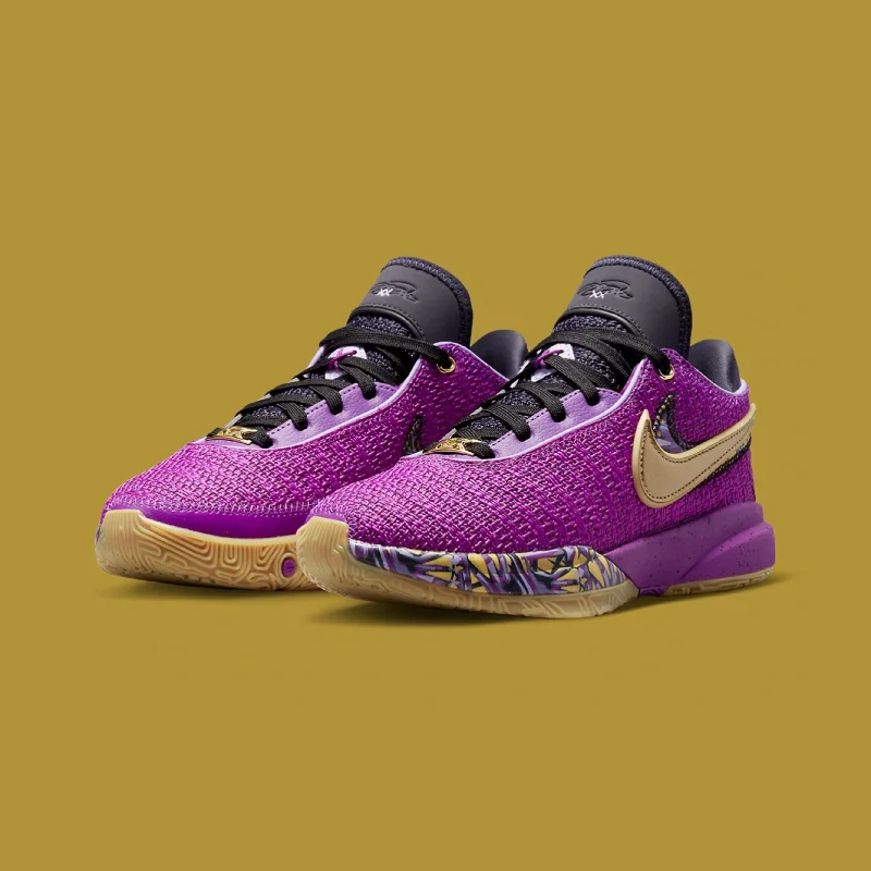 Basketball Shoes With Arch Support-Nike lebron 20 purple/yellow