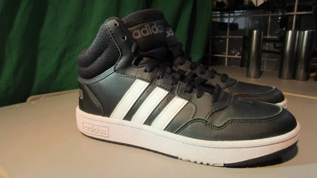 Basketball Shoes With Special Edition Designs-Used Adidas Hoops 3.0 Mid K 'Core Black’ Youth Size 5