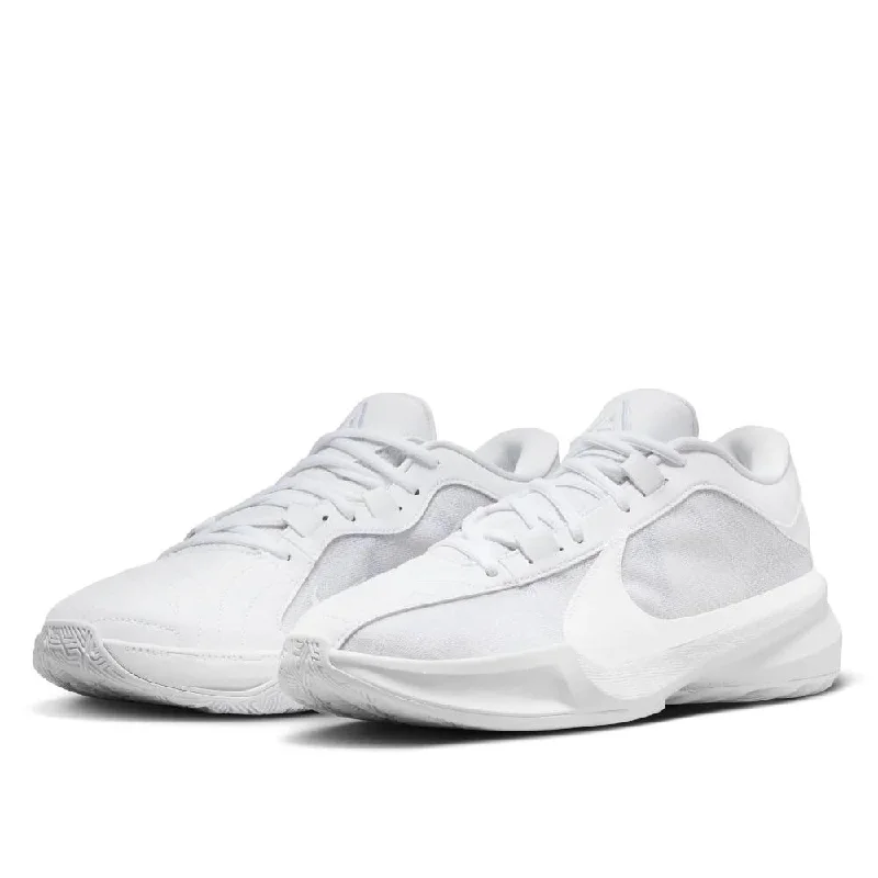 Basketball Shoes For Court And Street Use-Nike Zoom Freak 5 white shoes