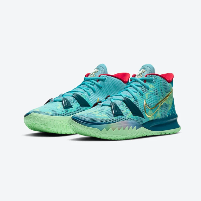 Basketball Shoes For Custom Team Apparel-Nike Kyrie 7 blue/green