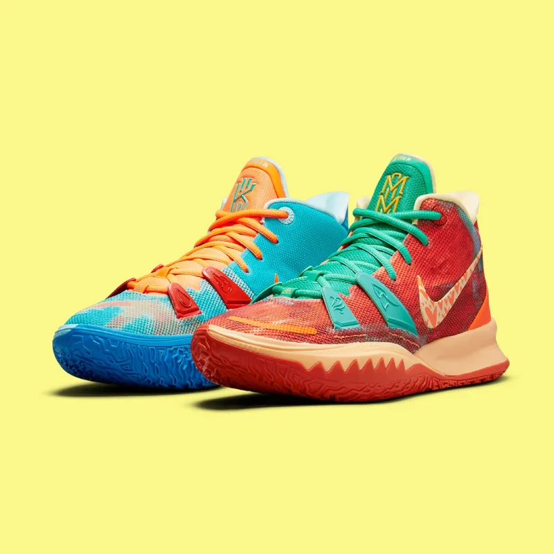 Basketball Shoes For Seasonal Promotions-Nike Kyrie 7 orange/ blue