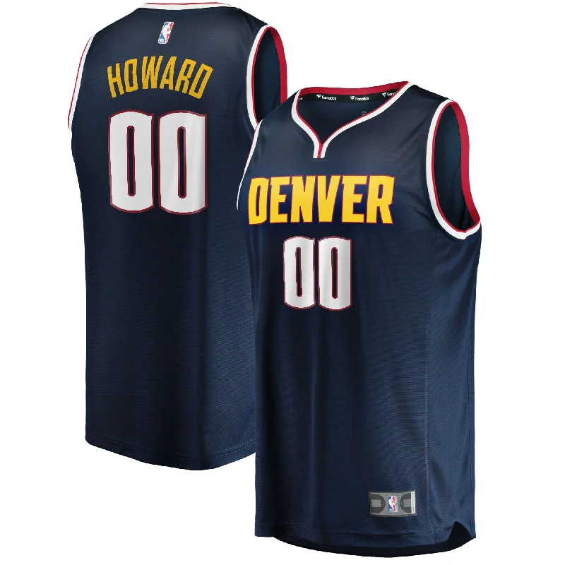 Basketball Jersey For Custom Player Recognition-Markus Howard Denver Nuggets Branded 2021/22 Fast Break Basketball Jersey - Icon Edition - Navy