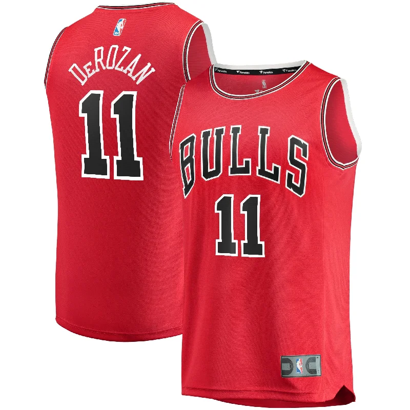 Basketball Jersey For High School Athletes-Demar Derozan Chicago Bulls Branded Fast Break Road Basketball Jersey - Icon Edition - Red