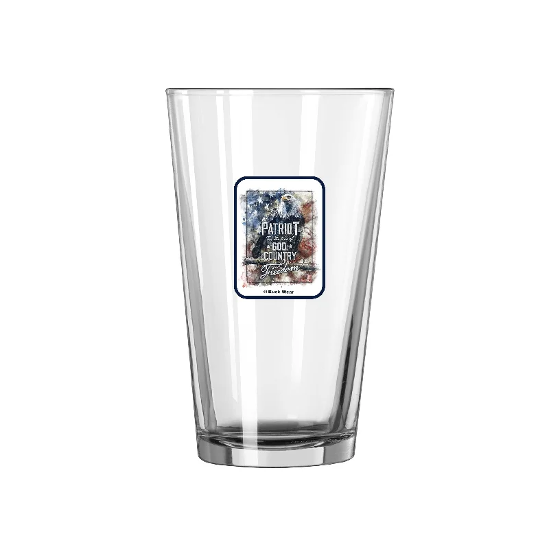 Team Mug For Softball Player Gifts-Patriot Eagle 16oz Pint Glass