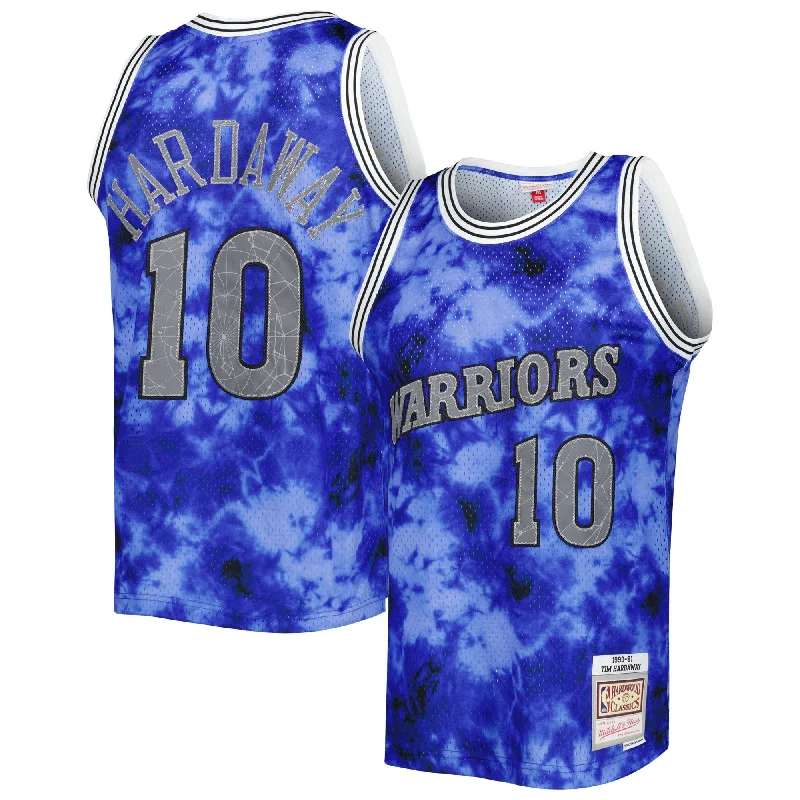 Basketball Jersey For Limited-Time Offers-Tim Hardaway Golden State Warriors 1990/91 Galaxy Swingman Basketball Jersey - Blue