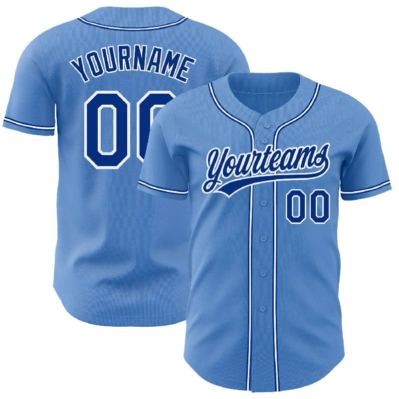 Baseball Jersey For Special Team Fundraisers-Custom Powder Blue Royal-White Authentic Baseball Jersey