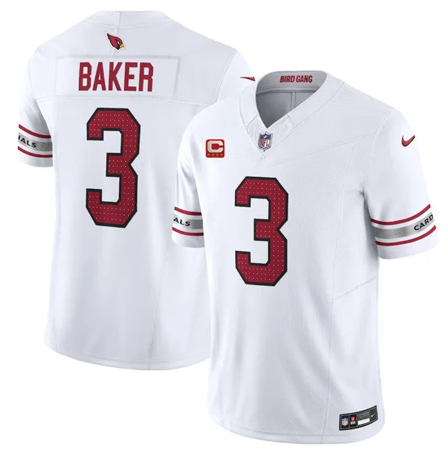 Football Jersey For Custom High-Performance Jerseys-Men's Arizona Cardinals #3 Budda Baker White 2023 F.U.S.E. With 4-Star C Patch Vapor Untouchable F.U.S.E. Limited Football Stitched Jersey