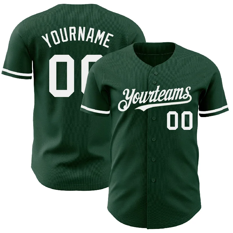 Baseball Jersey For Fundraiser Campaigns-Custom Green White Authentic Baseball Jersey