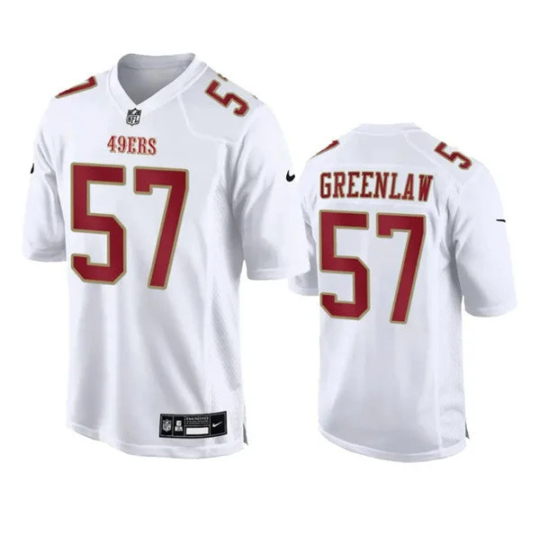 Football Jersey For High-Quality Event Customization-Men's San Francisco 49ers #57 Dre Greenlaw White Fashion Limited Football Stitched Game Jersey