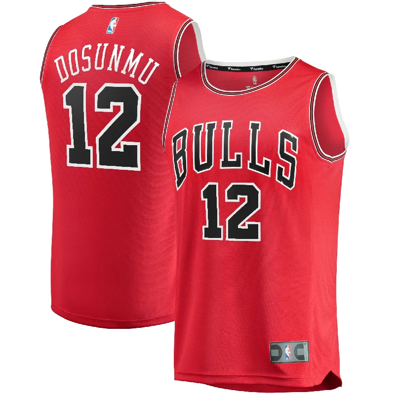 Basketball Jersey For Breathable Design-Ayo Dosunmu Chicago Bulls Branded Fast Break Basketball Jersey - Icon Edition - Red