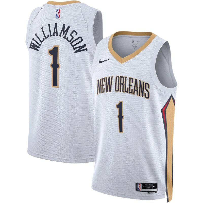 Basketball Jersey For Custom Orders-Zion Williamson New Orleans Pelicans Unisex Swingman Basketball Jersey - Association Edition - White