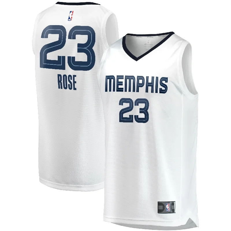 Basketball Jersey For Professional Fans-Derrick Rose Memphis Grizzlies Branded Men's Fast Break Player Basketball Jersey - Association Edition - White