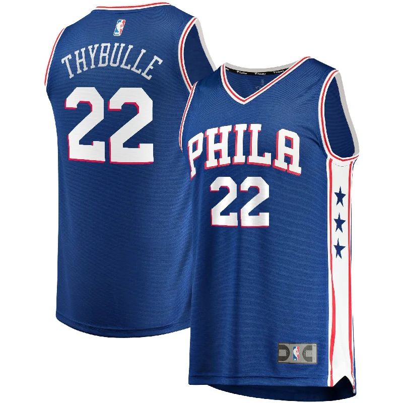 Basketball Jersey For Professional Athletes-Matisse Thybulle Philadelphia 76ers Branded Fast Break Player Basketball Jersey - Royal