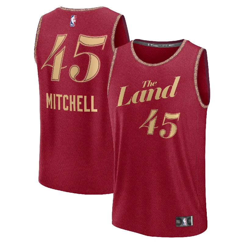 Basketball Jersey For High-Quality Fan Merchandise-Donovan Mitchell Cleveland Cavaliers Branded Fast Break Basketball Jersey - Wine - City Edition