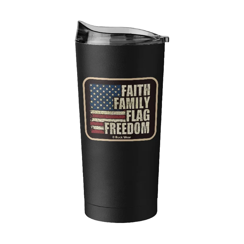 Team Mug For Alumni Gear-Freedom Flag 20oz Powder Coat Tumbler