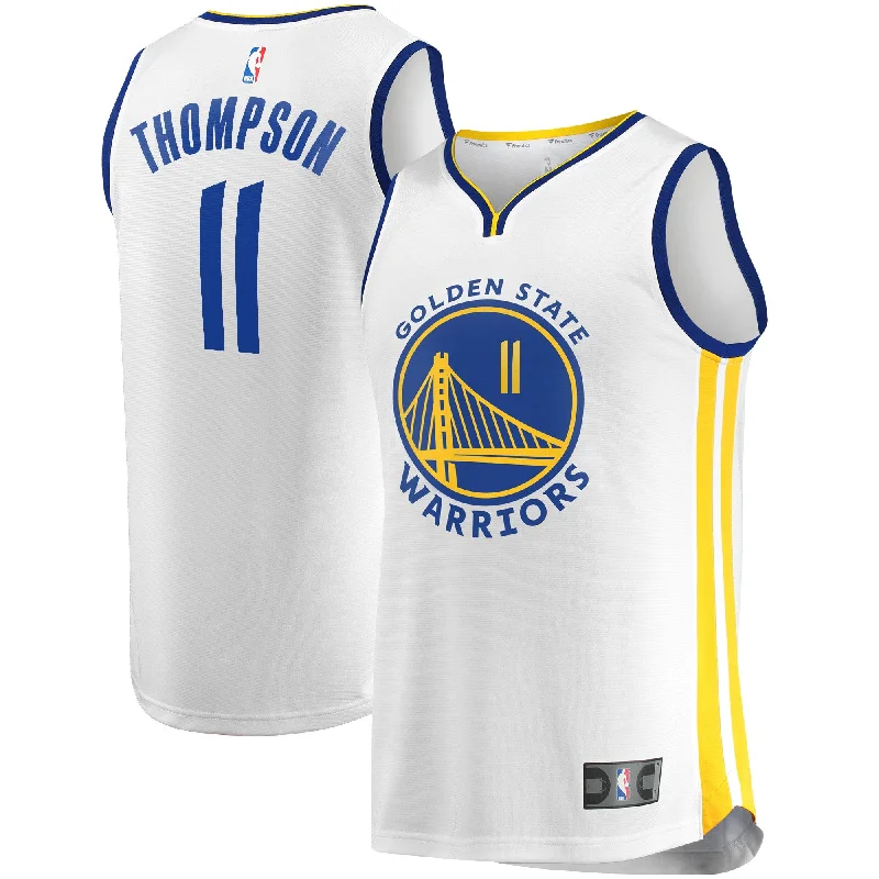 Basketball Jersey For Customized Sizing-Klay Thompson Golden State Warriors Branded Fast Break Player Basketball Jersey - White - Association Edition