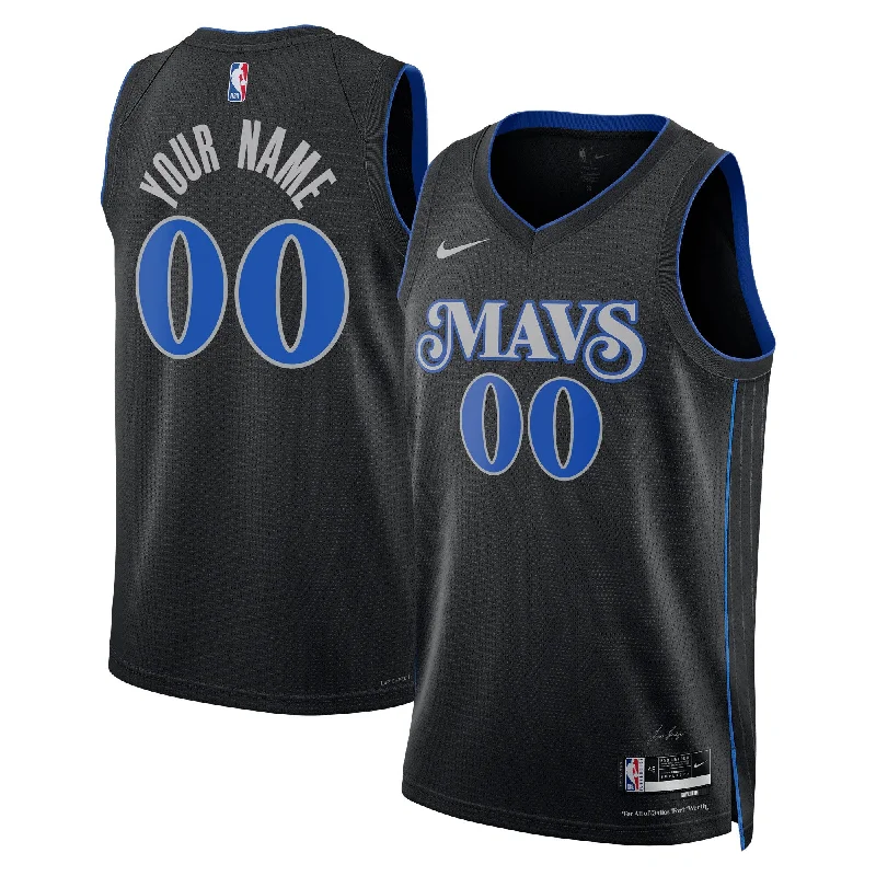 Basketball Jersey For Custom Family Orders-Dallas Mavericks Unisex 2023/24 Custom Swingman Basketball Jersey - Black - City Edition