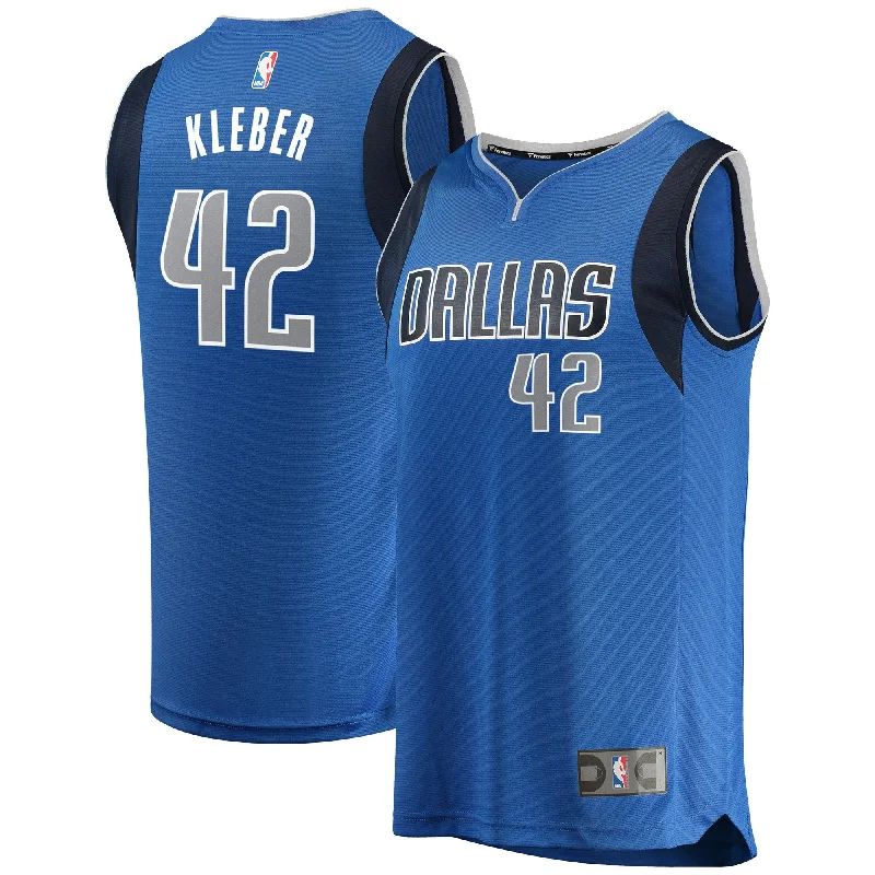 Basketball Jersey For High-Quality Customization-Maxi Kleber Dallas Mavericks Branded Fast Break Team Color Player Basketball Jersey Blue - Icon Edition