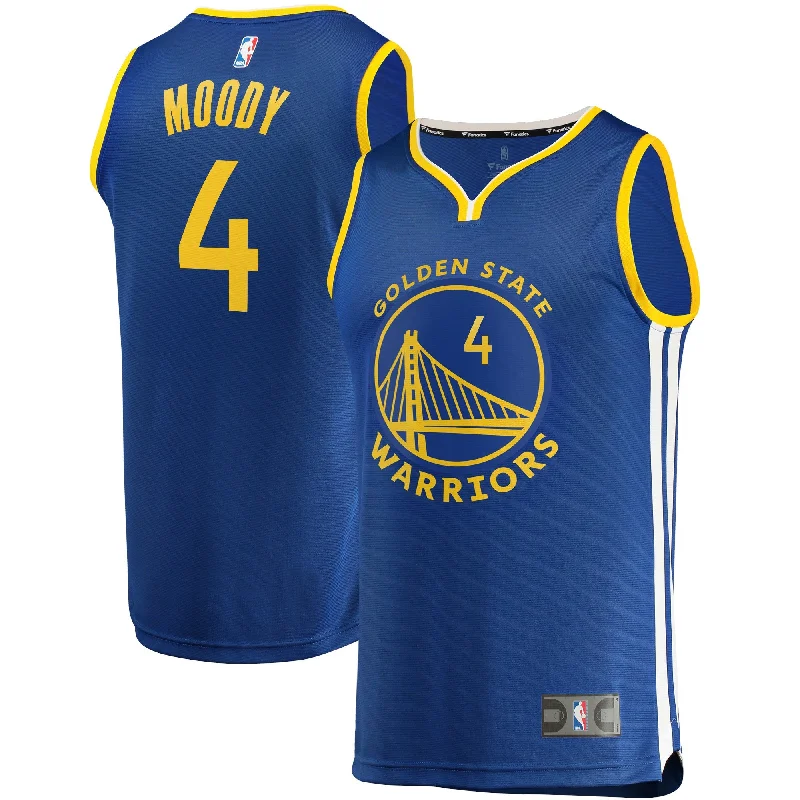 Basketball Jersey With High-Performance Fabric-Moses Moody Golden State Warriors Branded Fast Break Basketball Jersey - Icon Edition - Royal