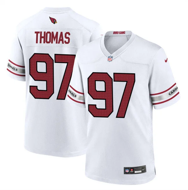 Football Jersey For Special Event Fan Orders-Men's Arizona Cardinals #97 Cameron Thomas White 2023 Football Stitched Game Jersey