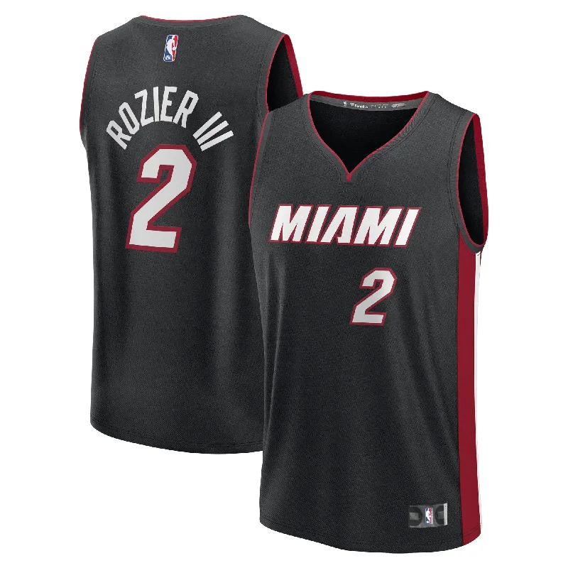 Basketball Jersey For Team Spirit Gear-Terry Rozier Miami Heat Branded Fast Break Player Basketball Jersey - Icon Edition - Black