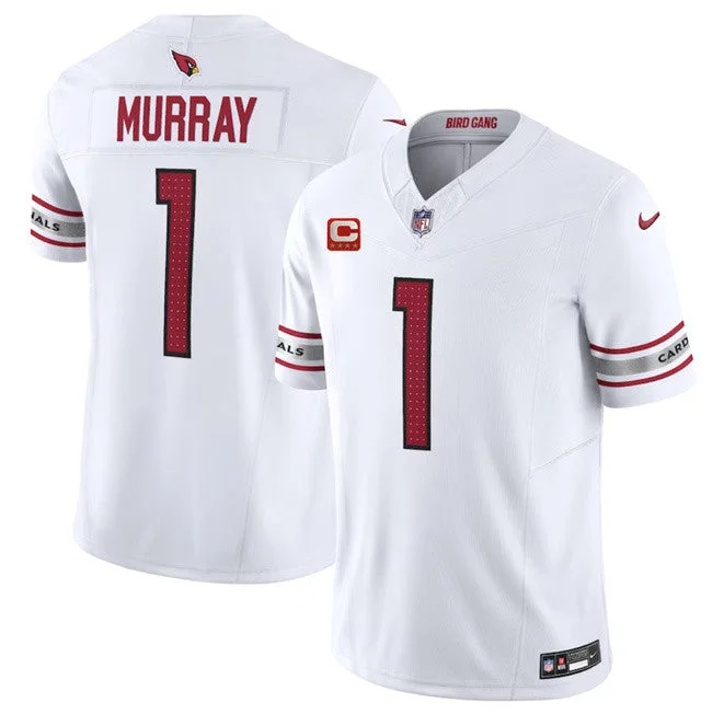 Football Jersey For Street Style Customization-Men's Arizona Cardinals #1 Kyler Murray White 2023 F.U.S.E. With 4-Star C Patch Vapor Untouchable F.U.S.E. Limited Football Stitched Jersey