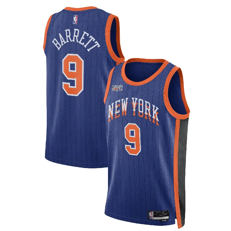 Basketball Jersey For Court Performance-Rj  New York Knicks Unisex 2023/24 Swingman Basketball Jersey - Blue - City Edition