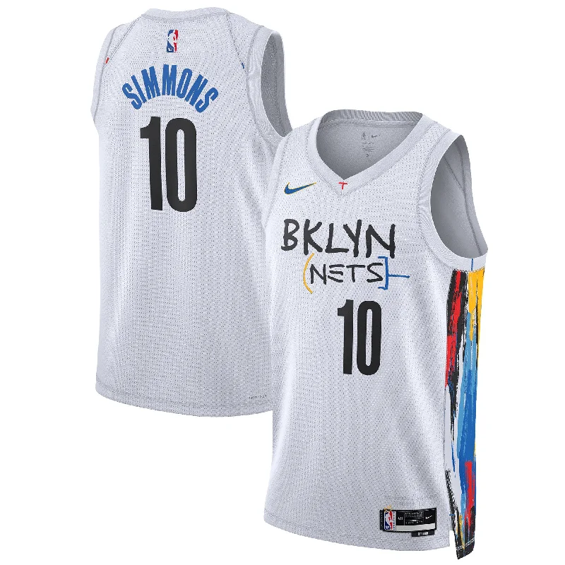 Basketball Jersey For Professional Game Day Gear-Ben Simmons Brooklyn Nets Unisex 2022/23 Swingman Basketball Jersey - City Edition - White