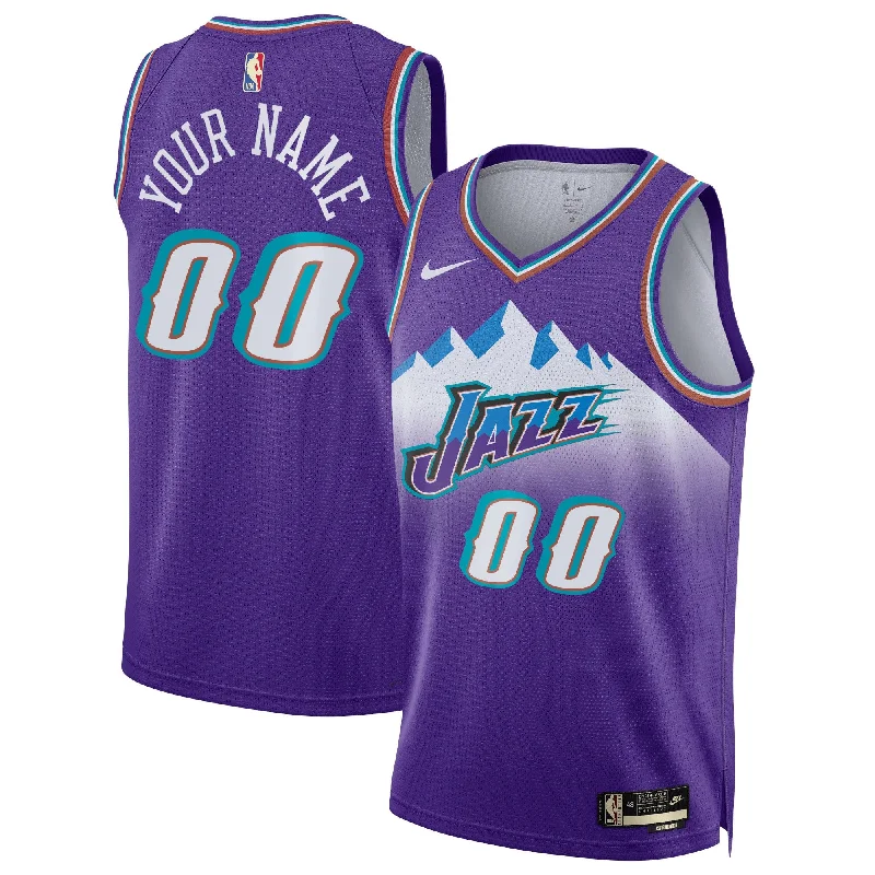 Basketball Jersey For Fan Merchandise-Utah Jazz Unisex 2022/23 Custom Swingman Basketball Jersey - Classic Edition - Purple