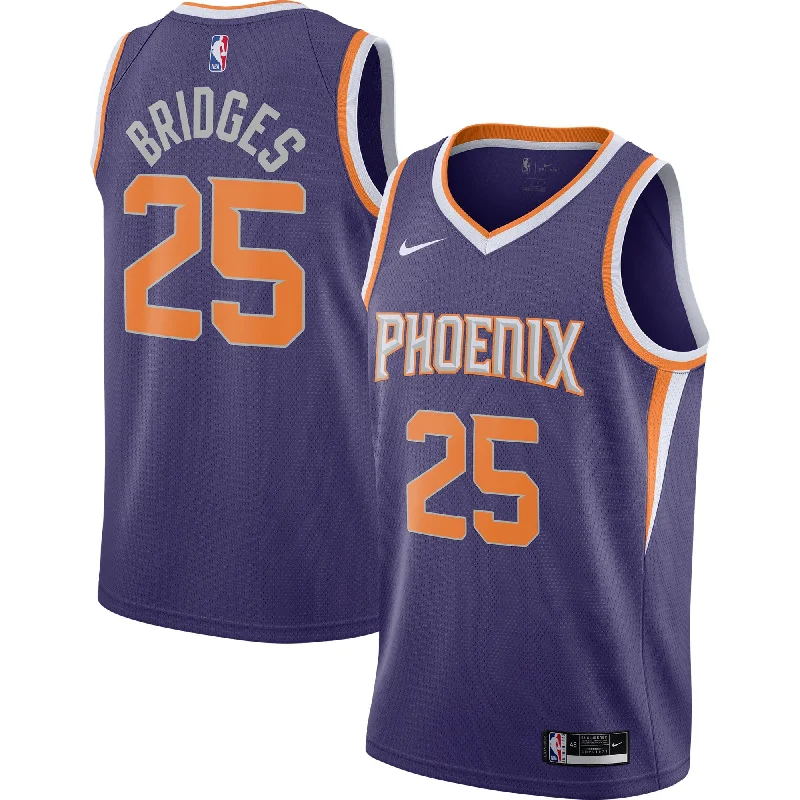 Basketball Jersey For Corporate Team Orders-Mikal Bridges Phoenix Suns 2020/21 Swingman Player Basketball Jersey - Icon Edition - Purple