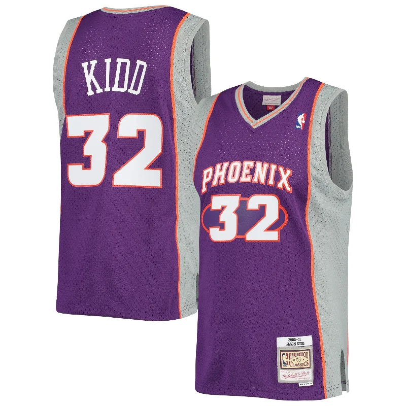 Basketball Jersey For Custom Fan Recognition-Jason Youthd Phoenix Suns Big & Tall Hardwood Classics 2000/01 Swingman Basketball Jersey - Purple