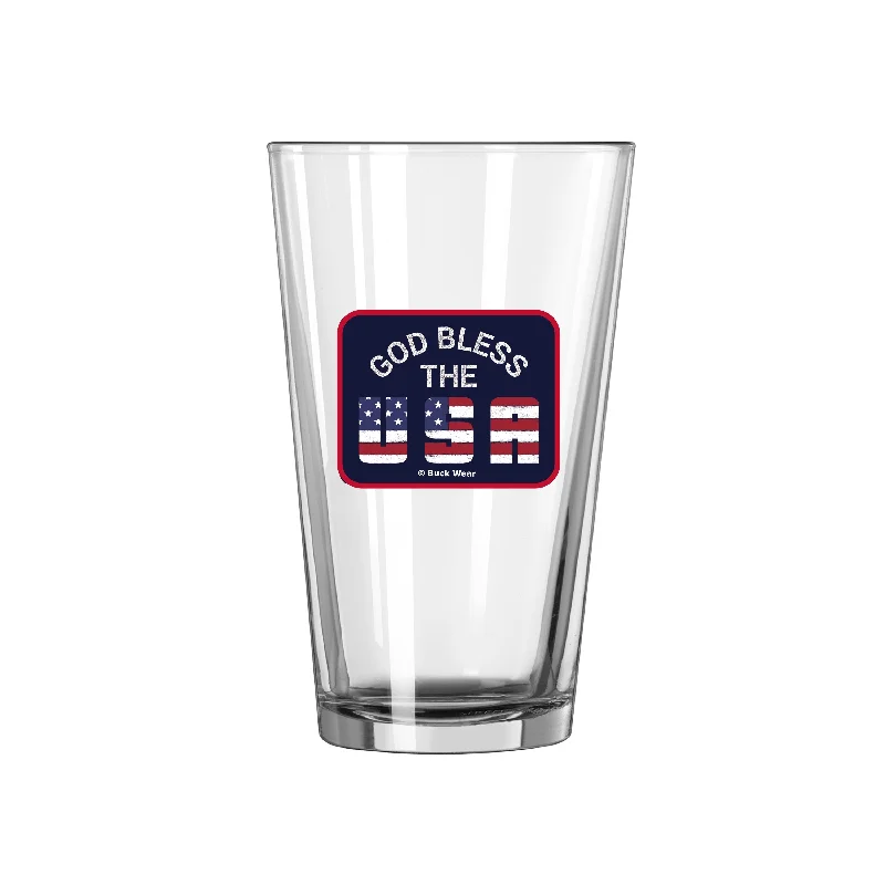 Team Mug For Official Team Fan Gear-Bless The U.S. 16oz Pint Glass