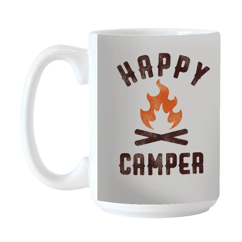 Team Mug For Official Customization-Happy Camper 15oz Sublimated Mug