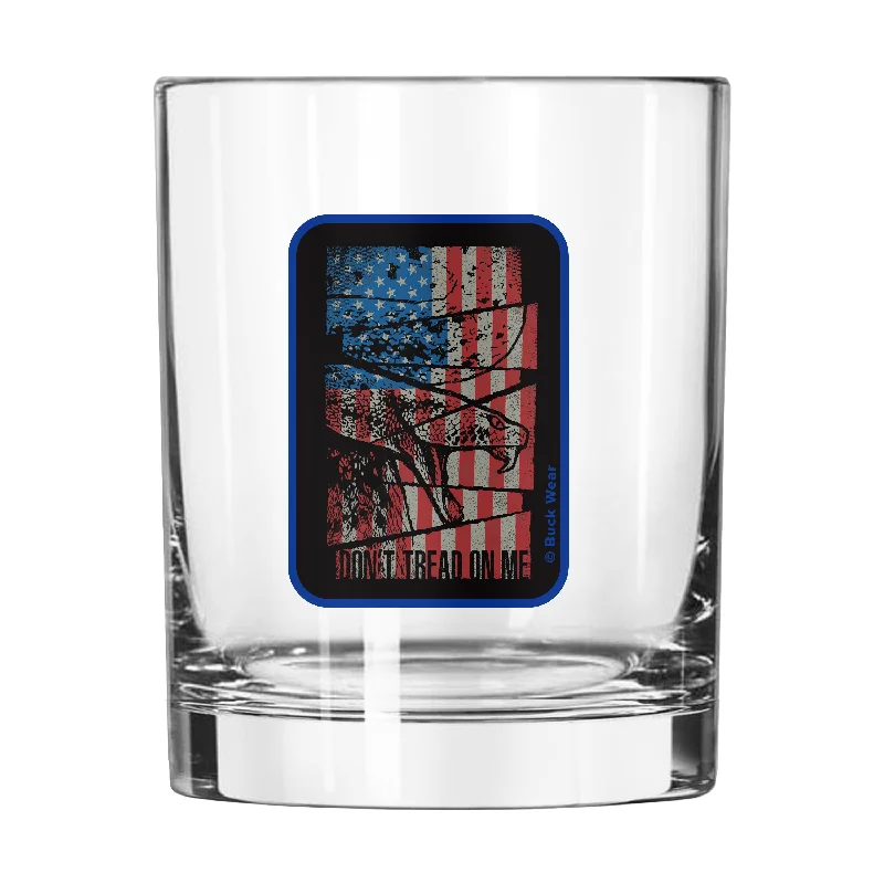 Team Mug For Softball Fan Gear-Don't Tread On Me 14oz Rocks Glass