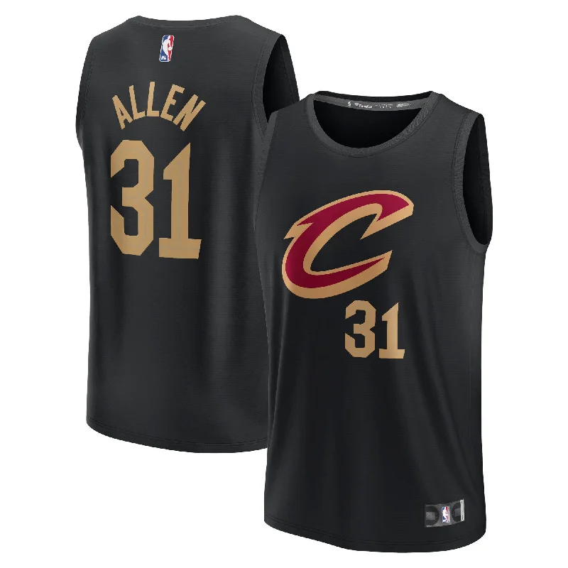 Basketball Jersey For Custom Player Names-Jarrett Allen Cleveland Cavaliers Branded Fast Break Basketball Jersey - Statement Edition - Black