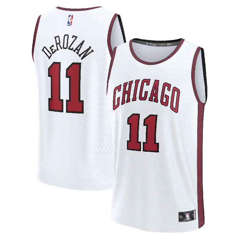 Basketball Jersey For Customized Apparel-Demar Derozan Chicago Bulls Branded Fastbreak Basketball Jersey - City Edition - White