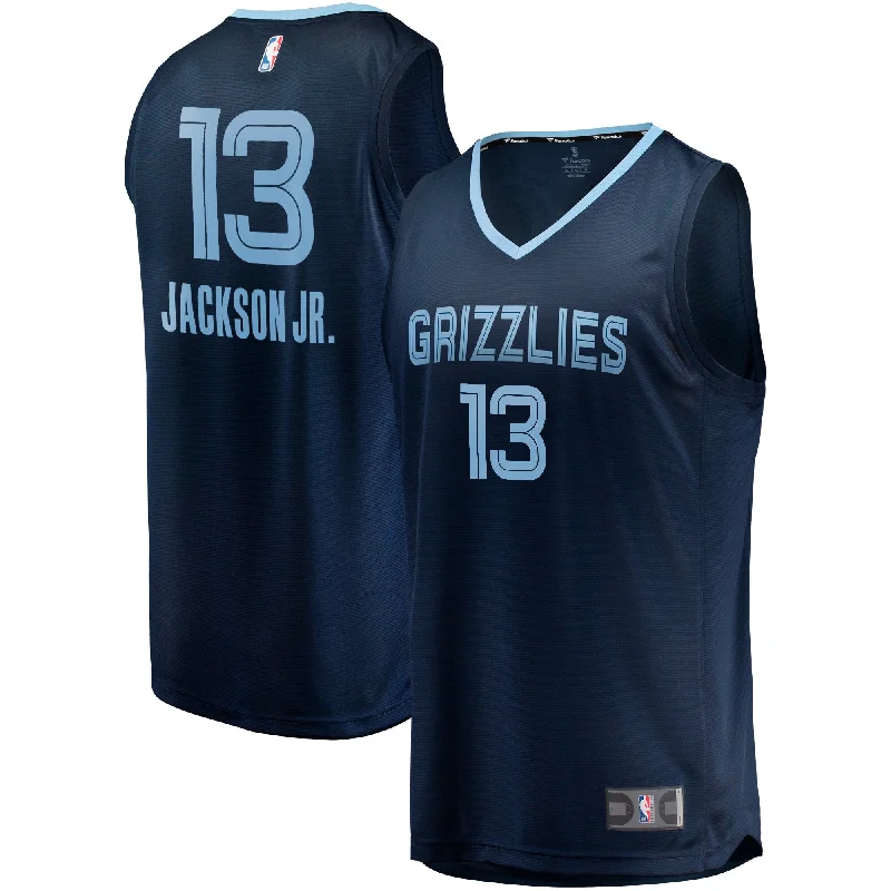 Basketball Jersey For Corporate Team Orders-Jaren Jackson Jr. Memphis Grizzlies Branded Fast Break Player Basketball Jersey Navy - Icon Edition